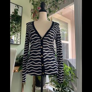 Tory Burch Size Small Silk/Cashmere Cardigan Blue